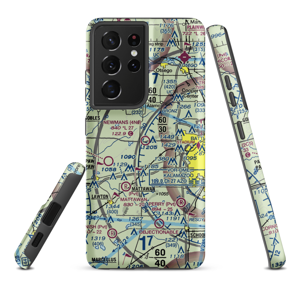 Newman's Airport (4N0) VFR Sectional Samsung Phone Case Samsung Galaxy S21 Ultra model shown