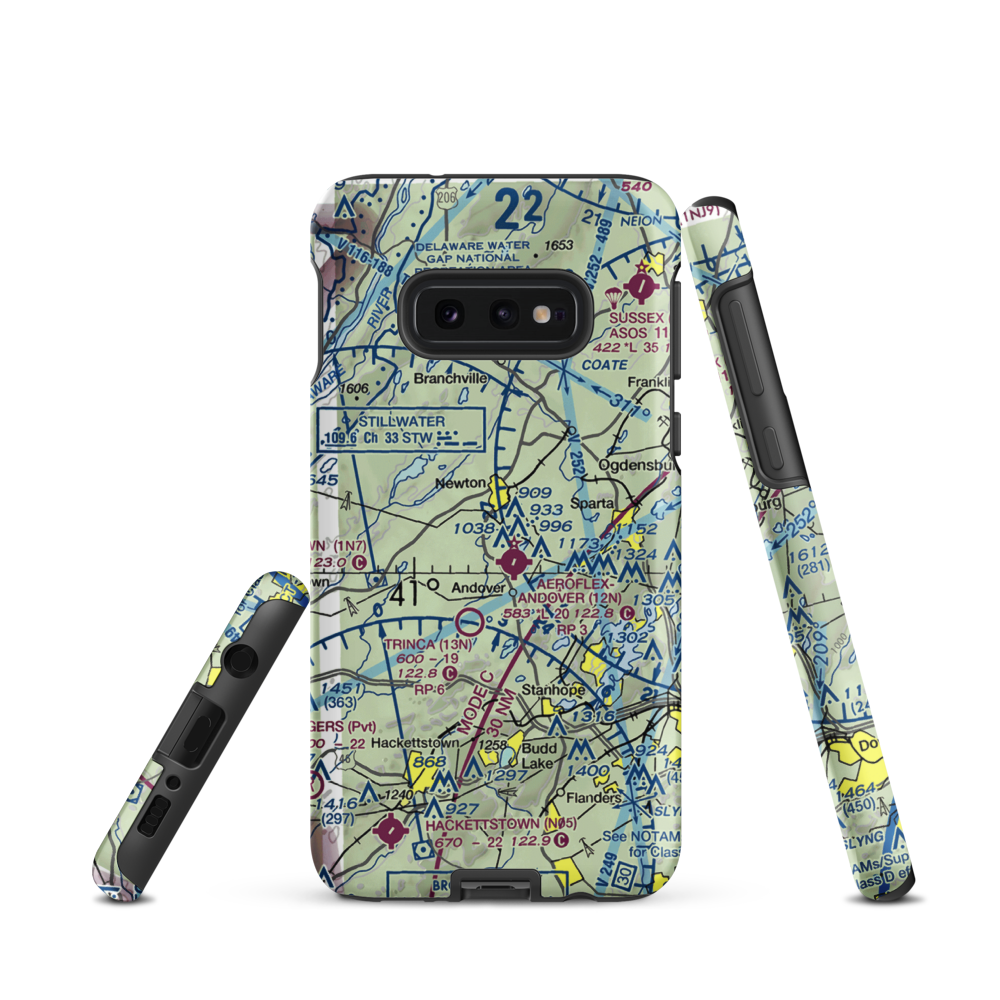 Newton Airport (3N5) VFR Sectional Samsung Phone Case Samsung Galaxy S10e model shown