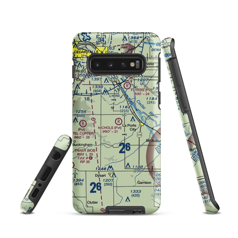 Nichols Airport (IA97) VFR Sectional Samsung Phone Case Samsung Galaxy S10 model shown