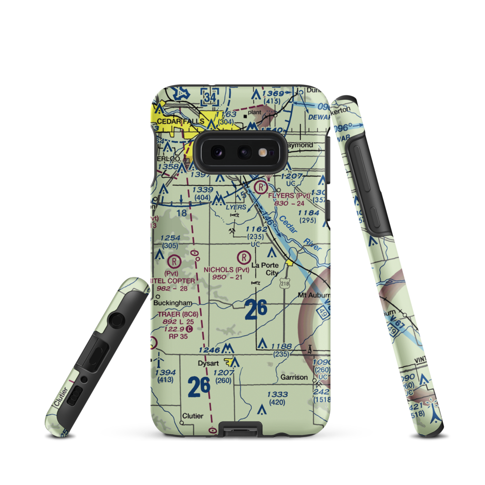 Nichols Airport (IA97) VFR Sectional Samsung Phone Case Samsung Galaxy S10 Plus model shown