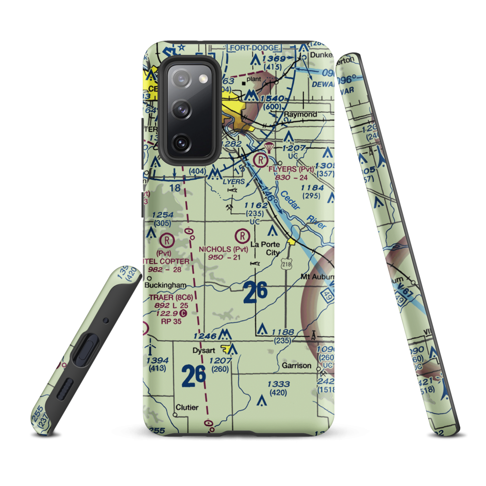Nichols Airport (IA97) VFR Sectional Samsung Phone Case Samsung Galaxy S20 FE model shown