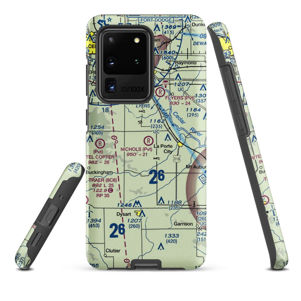 Nichols Airport (IA97) VFR Sectional Samsung Phone Case Samsung Galaxy S20 Ultra model shown
