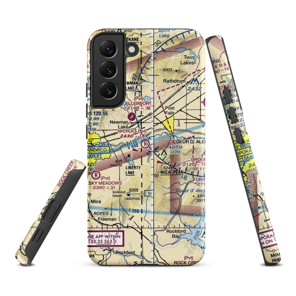 Nichols Ranch Airport (ID07) VFR Sectional Samsung Phone Case Samsung Galaxy S22 Plus model shown