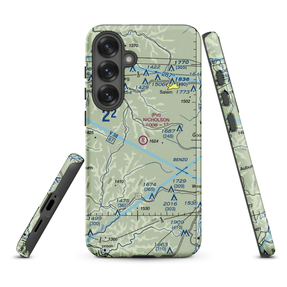 Nicholson Airport (75WV) VFR Sectional Samsung Phone Case Samsung Galaxy S25 Plus model shown