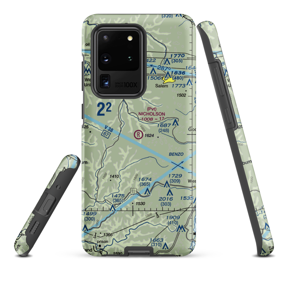 Nicholson Airport (75WV) VFR Sectional Samsung Phone Case Samsung Galaxy S20 Ultra model shown
