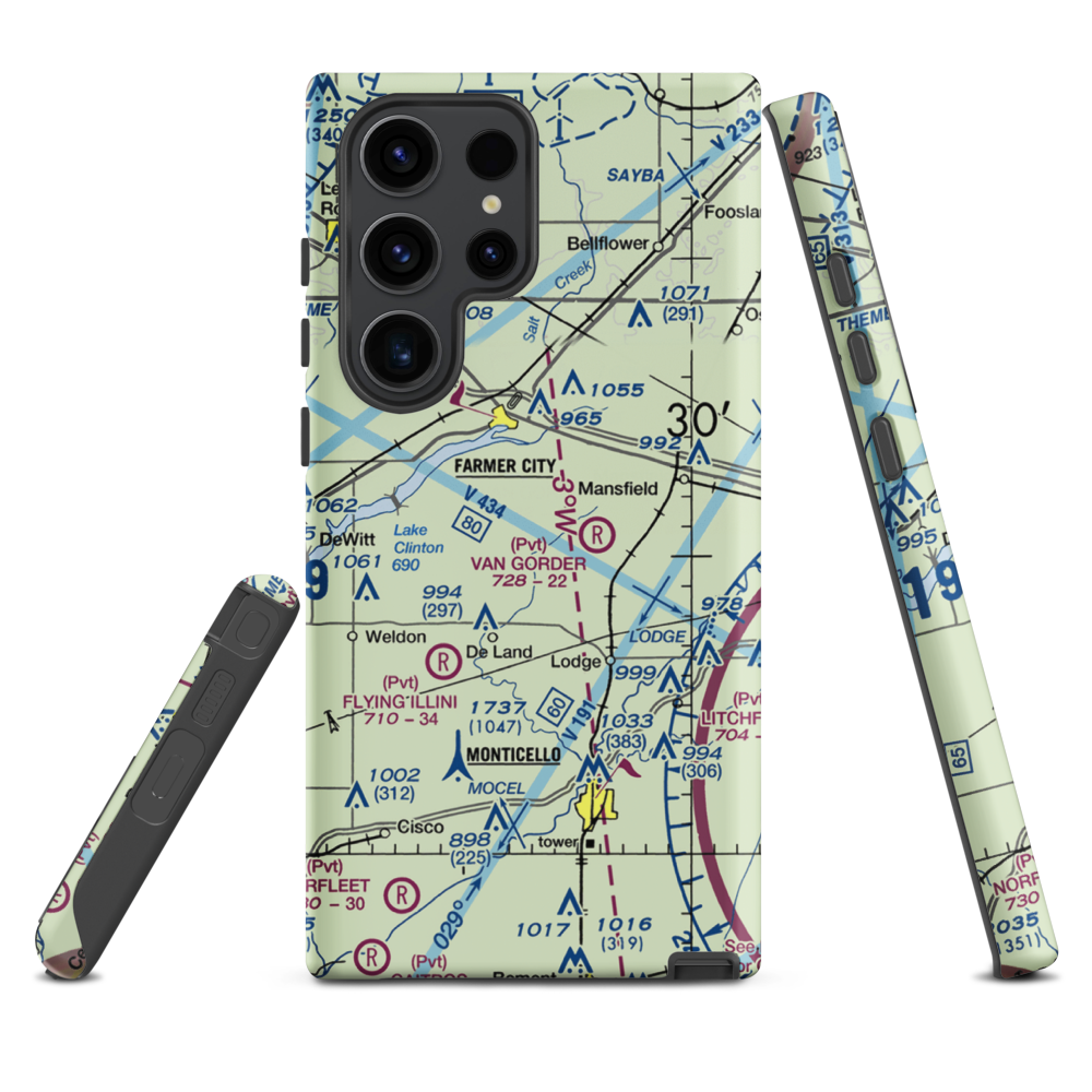 Niklaus RLA Restricted Landing Area (IS26) VFR Sectional Samsung Phone Case Samsung Galaxy S23 Ultra model shown