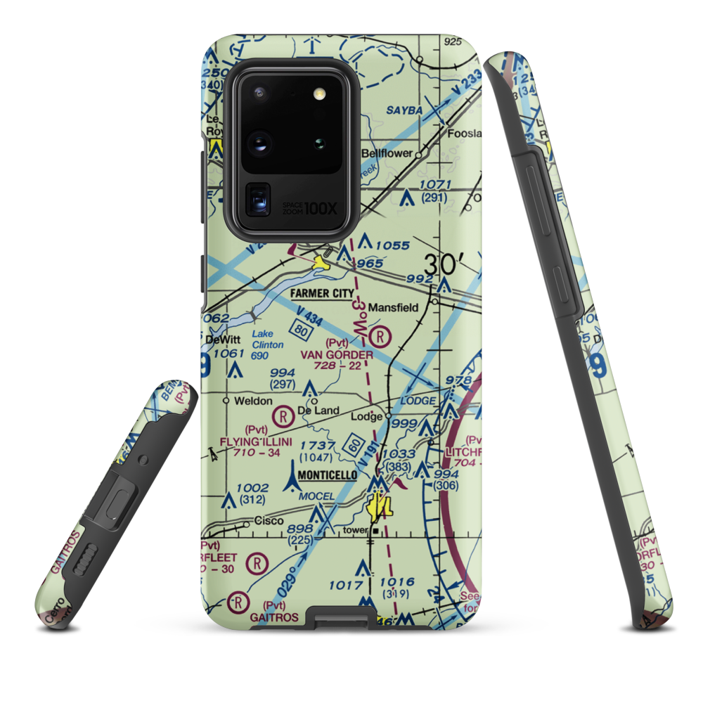 Niklaus RLA Restricted Landing Area (IS26) VFR Sectional Samsung Phone Case Samsung Galaxy S20 Ultra model shown