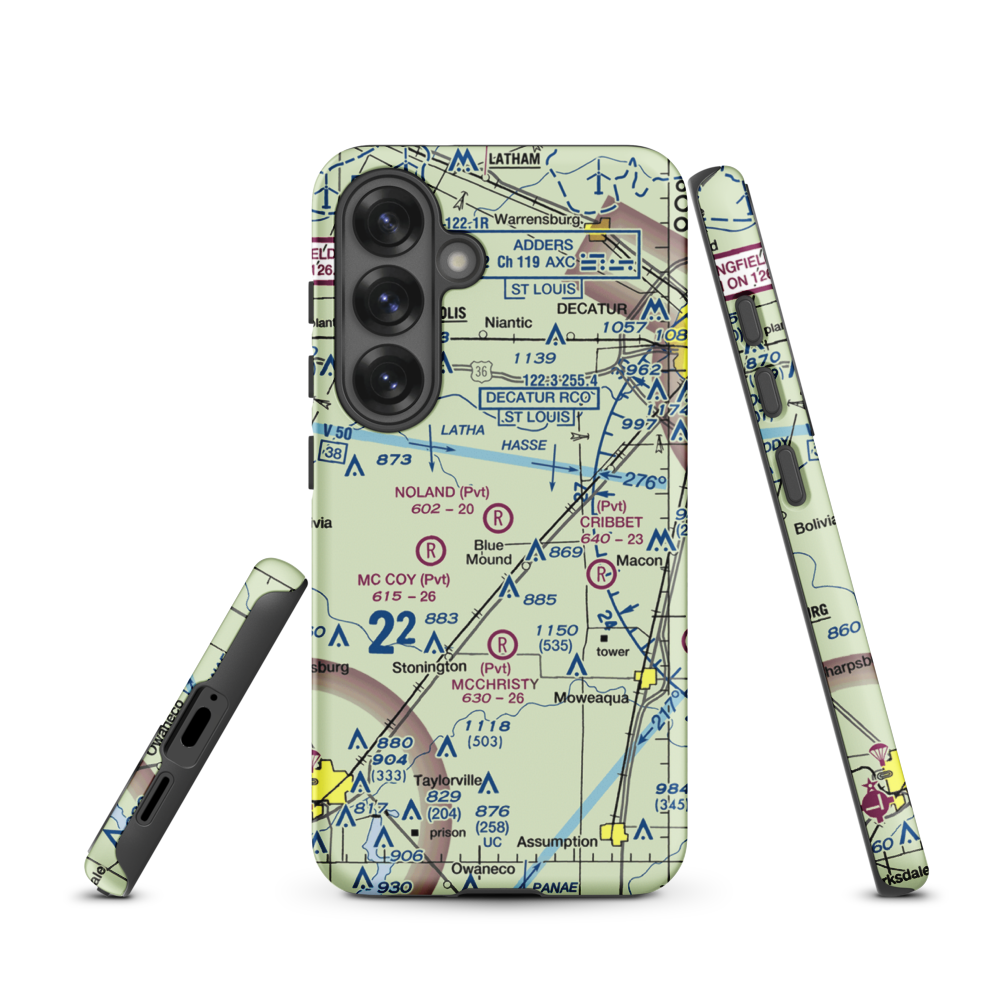 Noland RLA Restricted Landing Area (3IS3) VFR Sectional Samsung Phone Case Samsung Galaxy S25 model shown