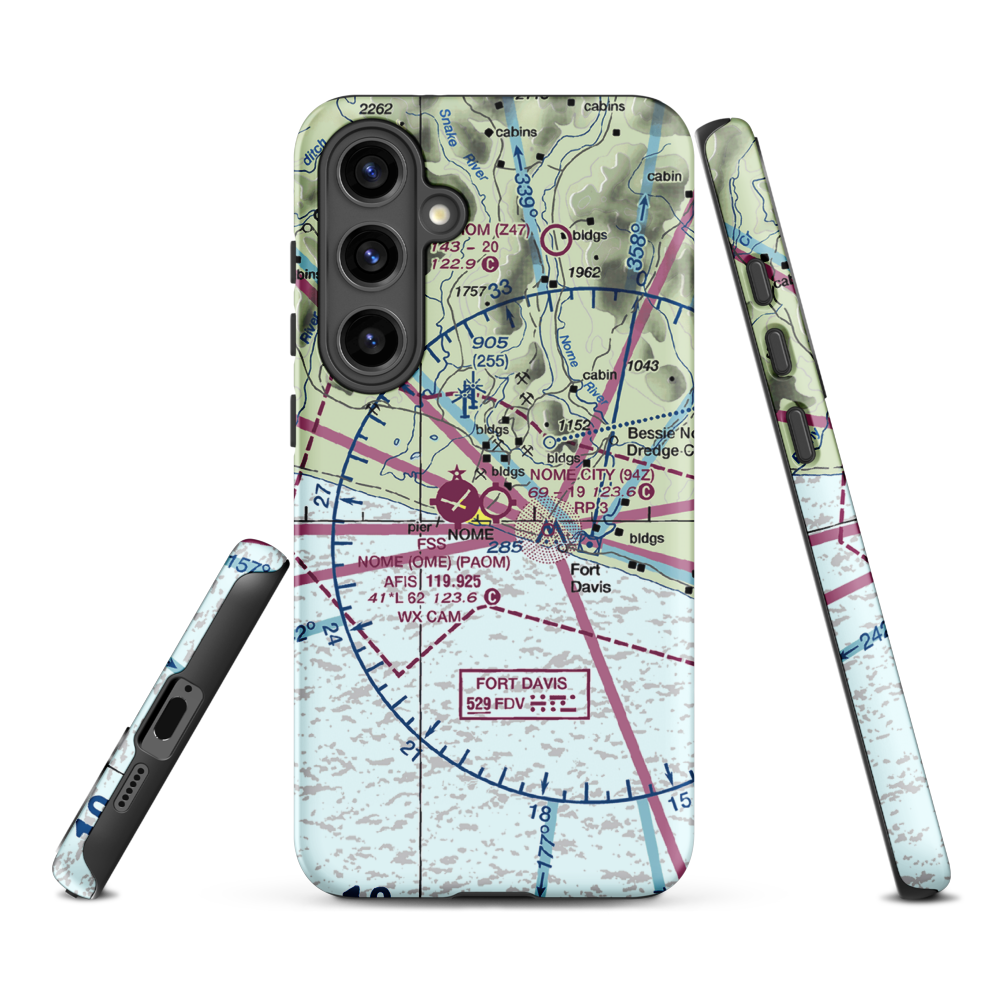 Nome City Field (94Z) VFR Sectional Samsung Phone Case Samsung Galaxy S24 Plus model shown