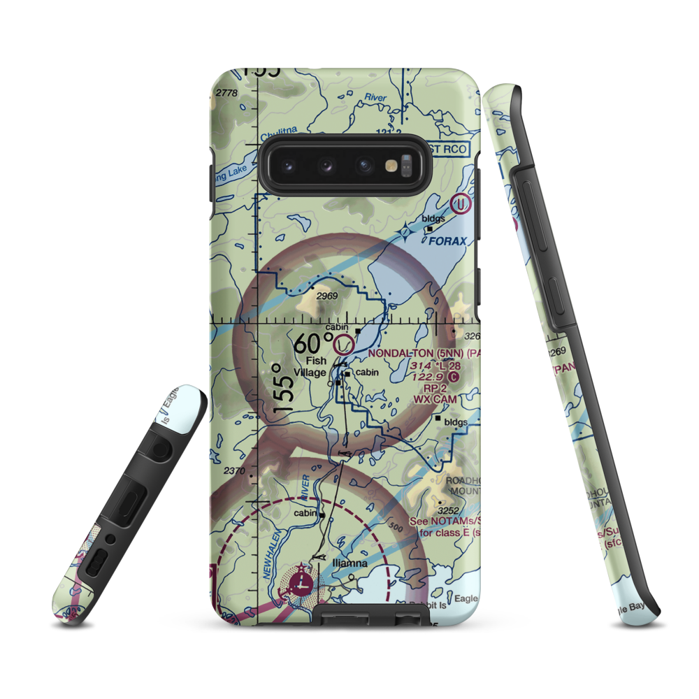 Nondalton Airport (5NN) VFR Sectional Samsung Phone Case Samsung Galaxy S10 Plus model shown