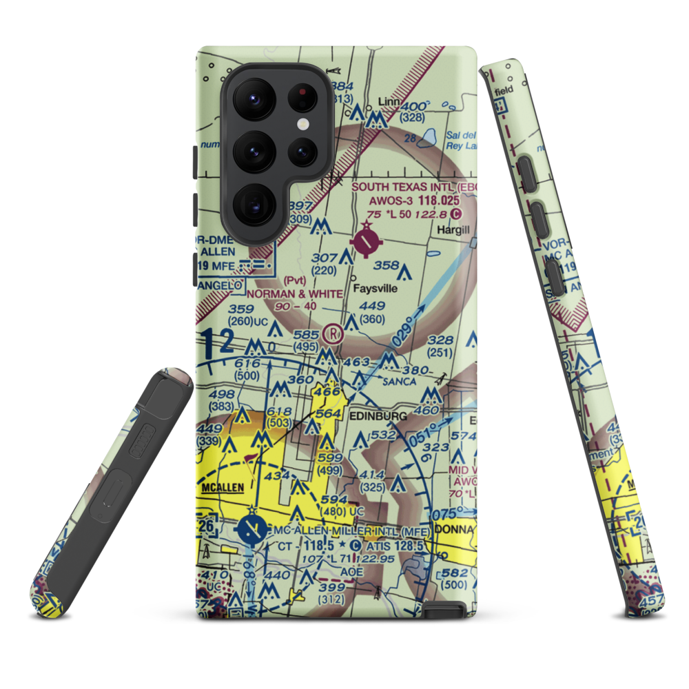 Norman & White Airport (6TE1) VFR Sectional Samsung Phone Case Samsung Galaxy S22 Ultra model shown