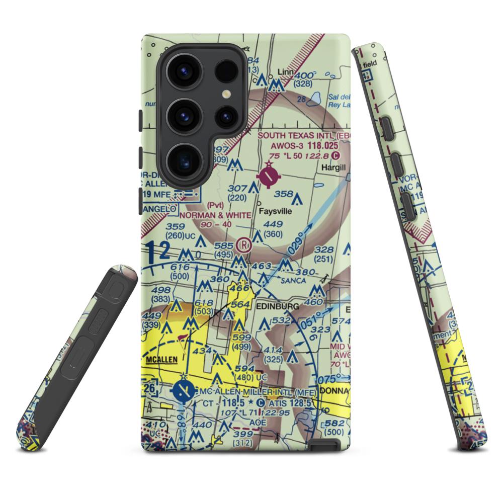 Norman & White Airport (6TE1) VFR Sectional Samsung Phone Case Samsung Galaxy S23 Ultra model shown