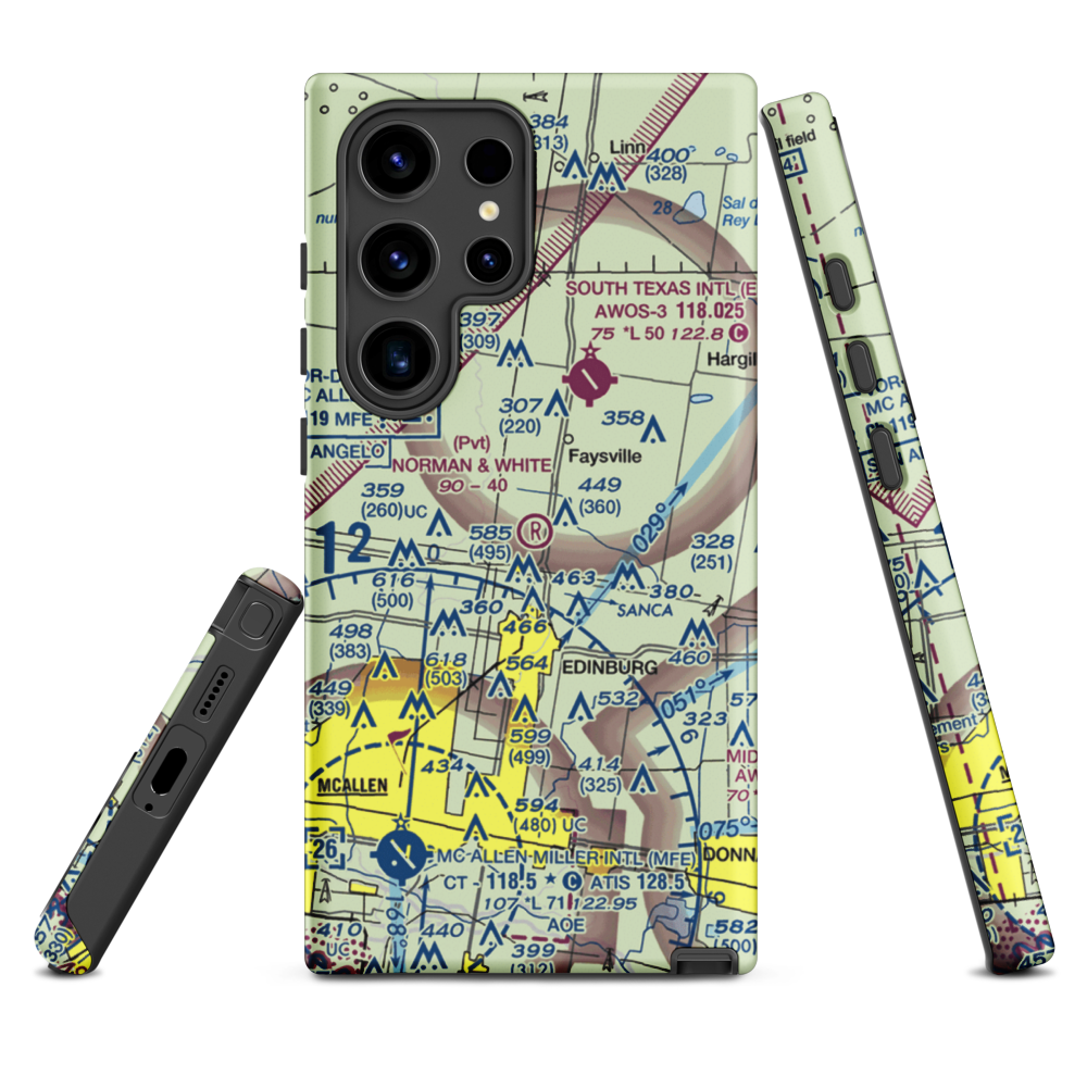 Norman & White Airport (6TE1) VFR Sectional Samsung Phone Case Samsung Galaxy S24 Ultra model shown