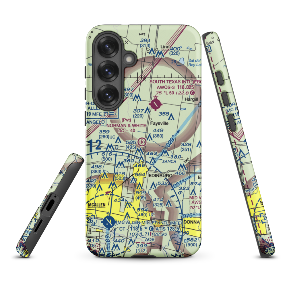 Norman & White Airport (6TE1) VFR Sectional Samsung Phone Case Samsung Galaxy S25 Plus model shown