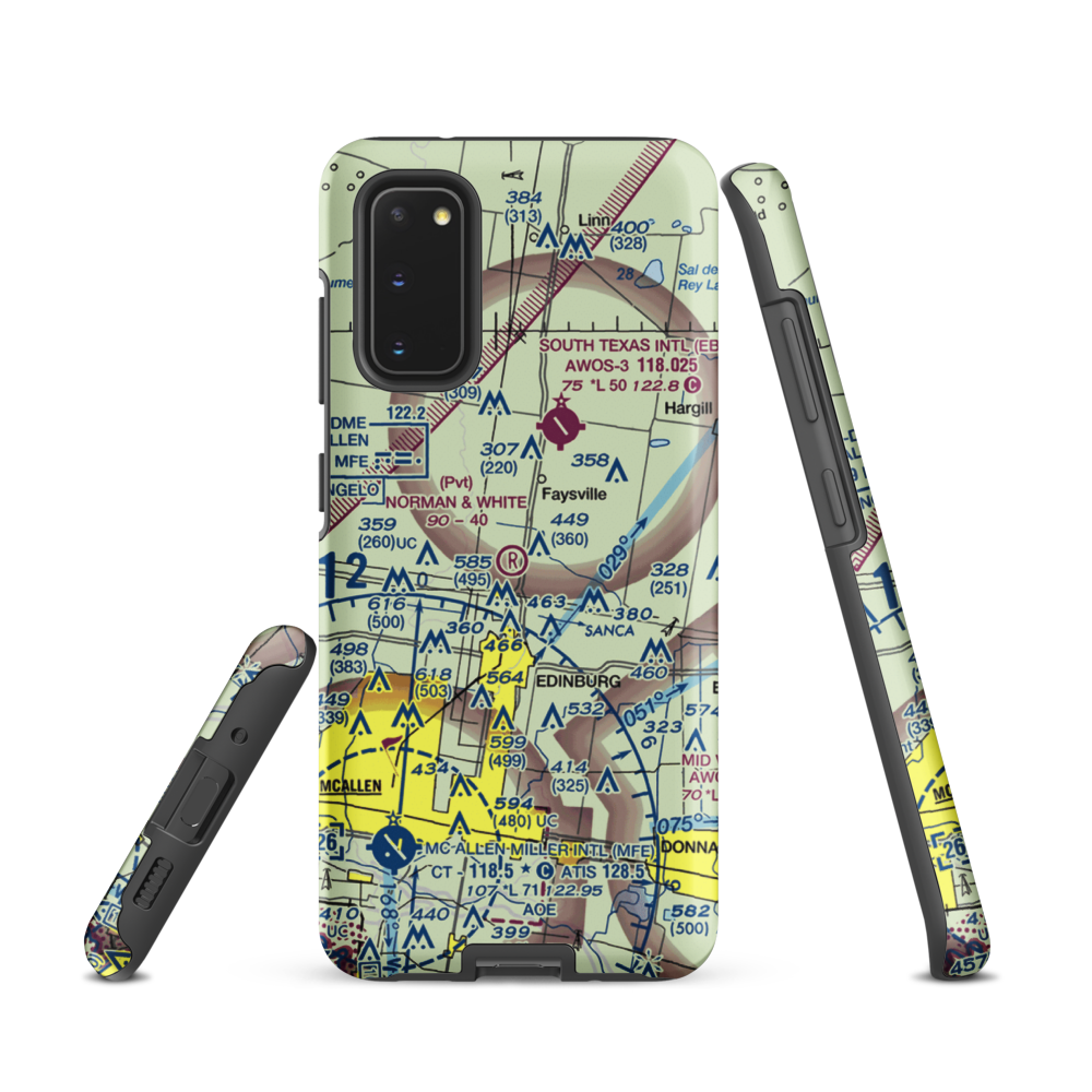 Norman & White Airport (6TE1) VFR Sectional Samsung Phone Case Samsung Galaxy S20 model shown