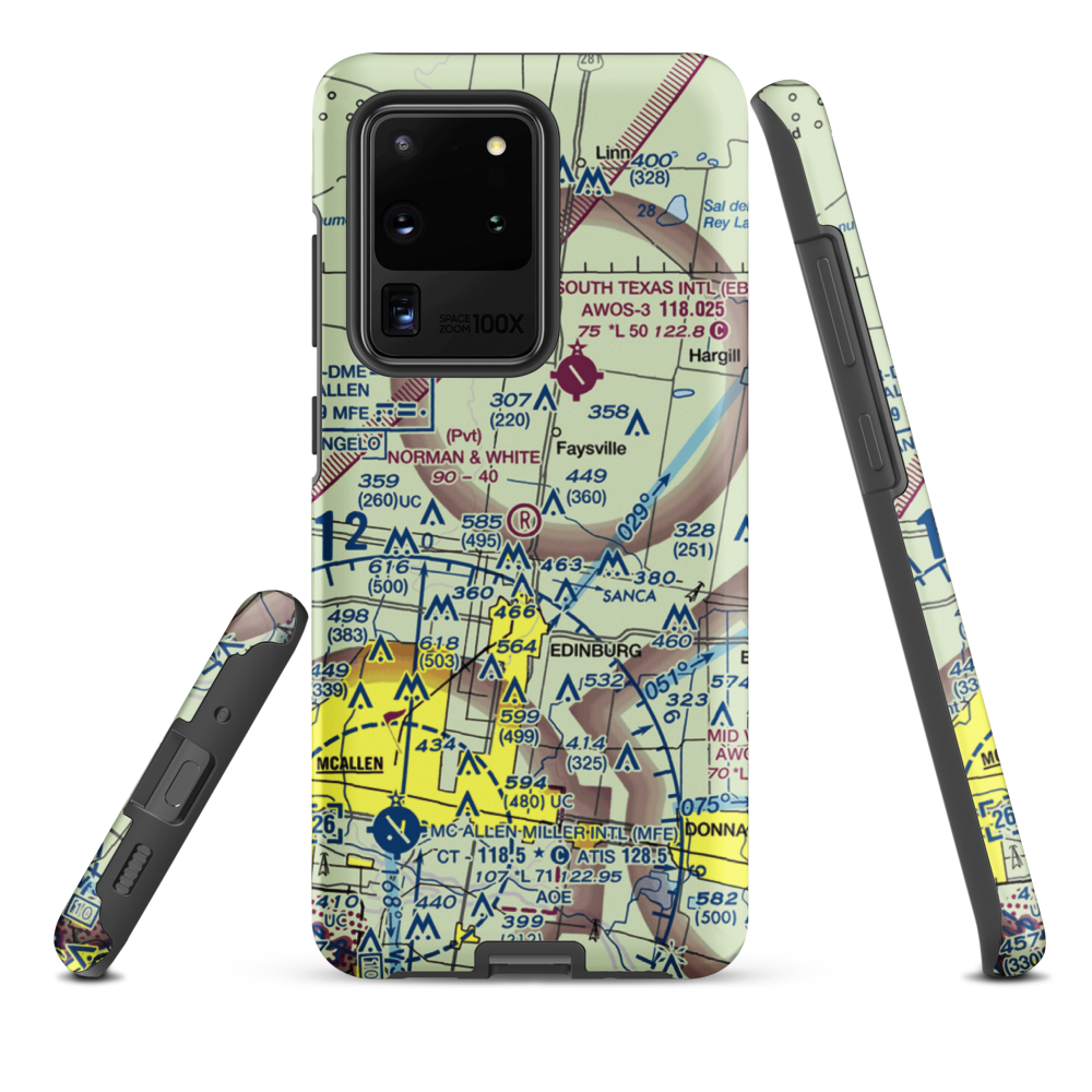 Norman & White Airport (6TE1) VFR Sectional Samsung Phone Case Samsung Galaxy S20 Ultra model shown