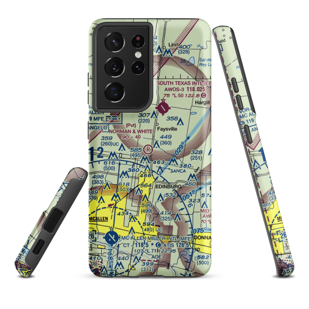 Norman & White Airport (6TE1) VFR Sectional Samsung Phone Case Samsung Galaxy S21 Ultra model shown