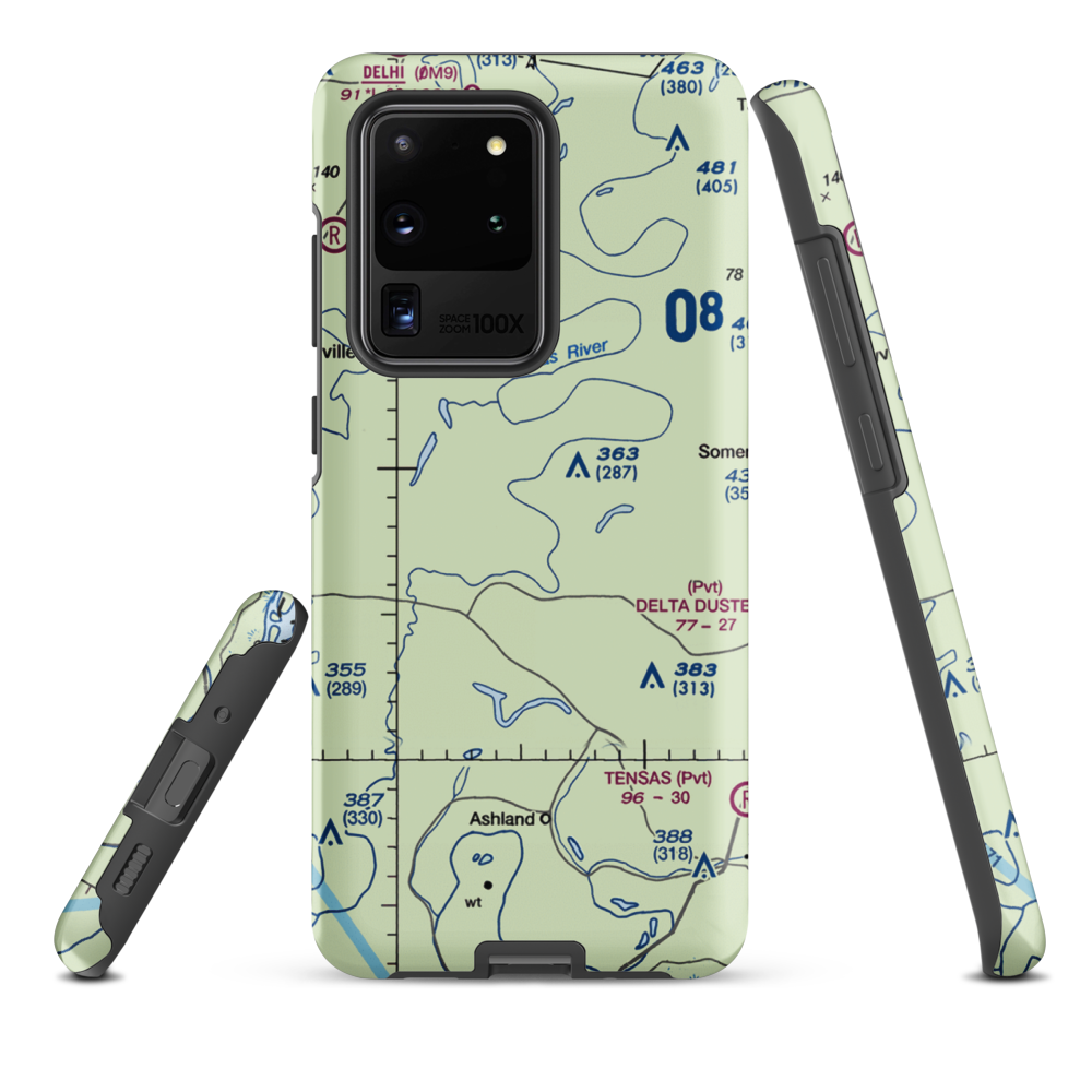 Norris Airstrip (9LA2) VFR Sectional Samsung Phone Case Samsung Galaxy S20 Ultra model shown