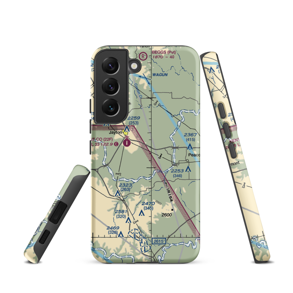 Norris Field (TS62) VFR Sectional Samsung Phone Case Samsung Galaxy S22 model shown