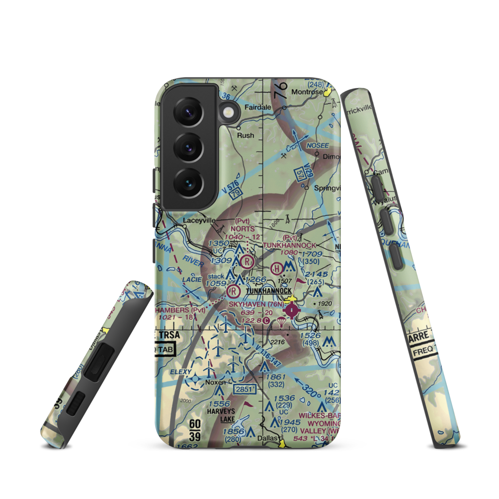 Nort's Resort Airport (01PS) VFR Sectional Samsung Phone Case Samsung Galaxy S22 model shown