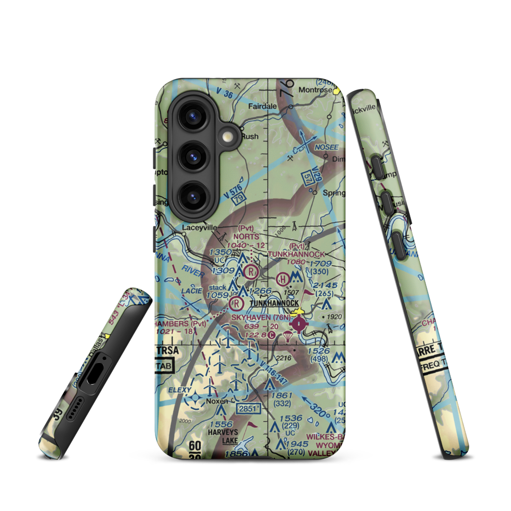 Nort's Resort Airport (01PS) VFR Sectional Samsung Phone Case Samsung Galaxy S24 model shown