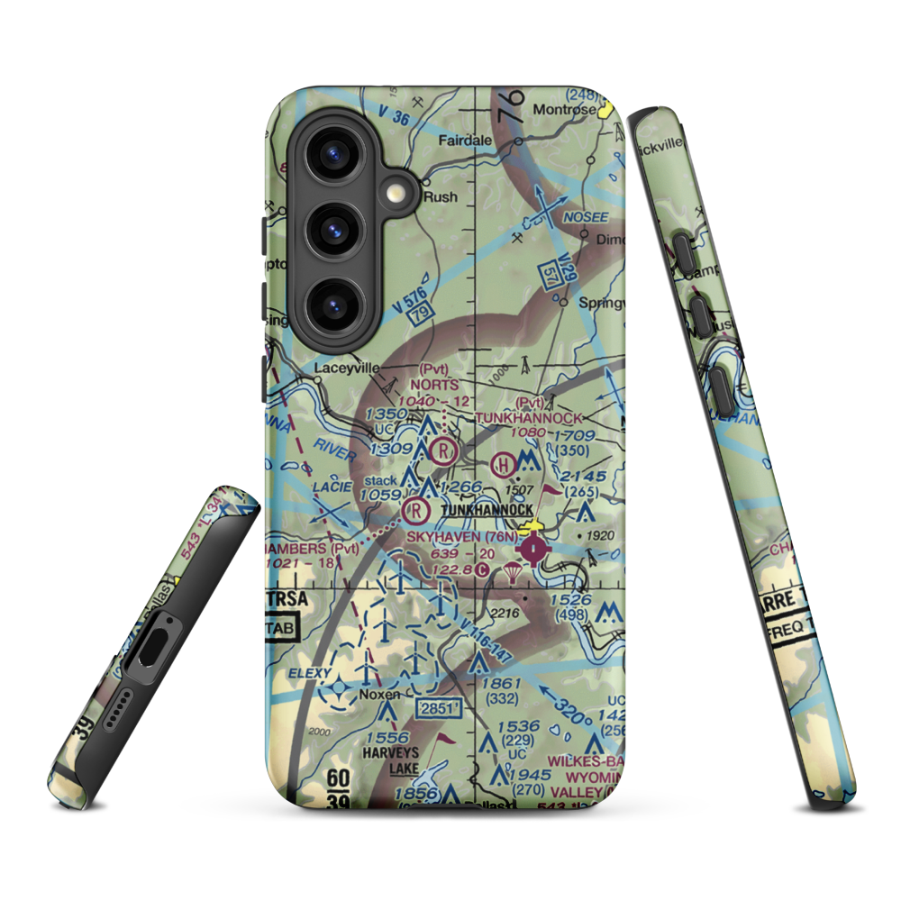 Nort's Resort Airport (01PS) VFR Sectional Samsung Phone Case Samsung Galaxy S24 Plus model shown