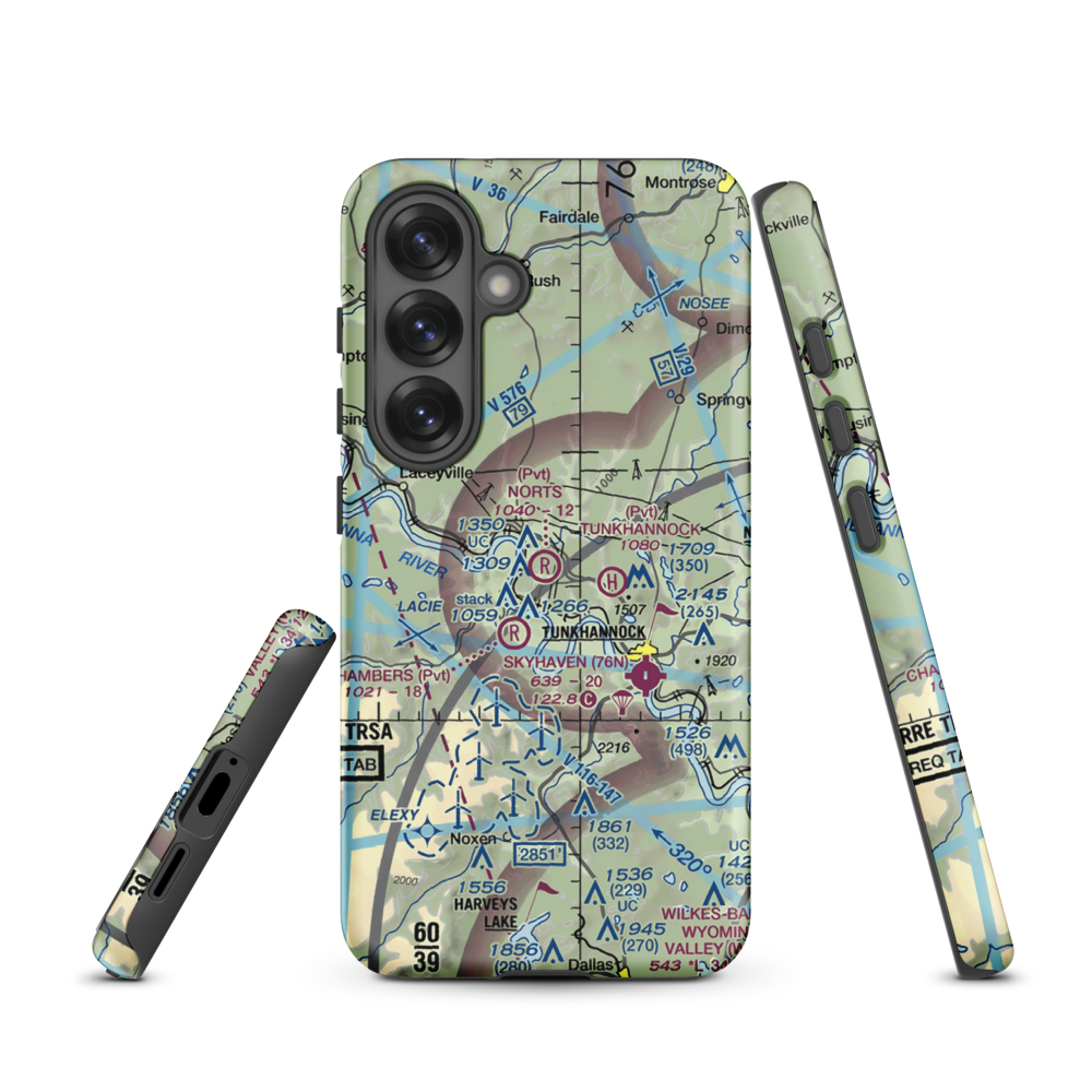 Nort's Resort Airport (01PS) VFR Sectional Samsung Phone Case Samsung Galaxy S25 model shown