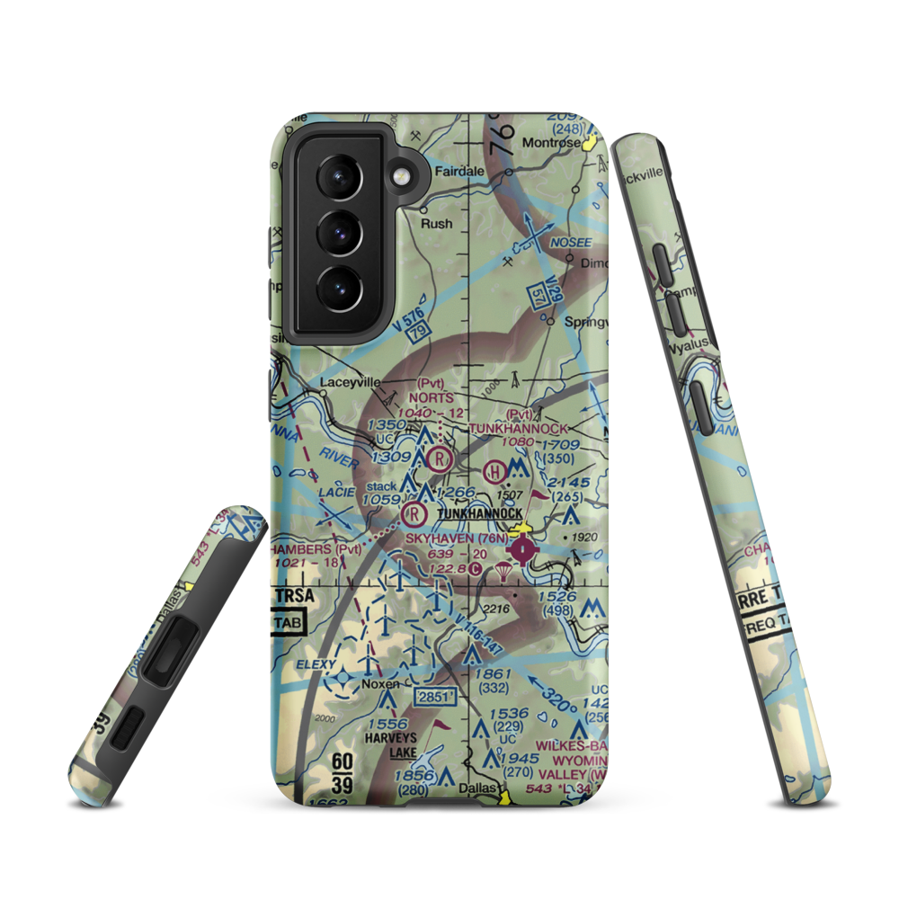 Nort's Resort Airport (01PS) VFR Sectional Samsung Phone Case Samsung Galaxy S21 model shown
