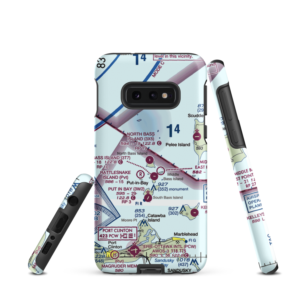 North Bass Island Airport (3X5) VFR Sectional Samsung Phone Case Samsung Galaxy S10e model shown