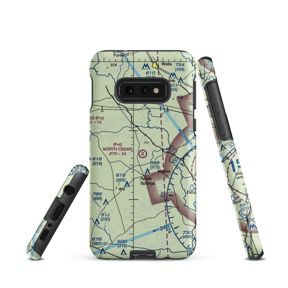 North Cedar Airport (XA71) VFR Sectional Samsung Phone Case Samsung Galaxy S10 Plus model shown