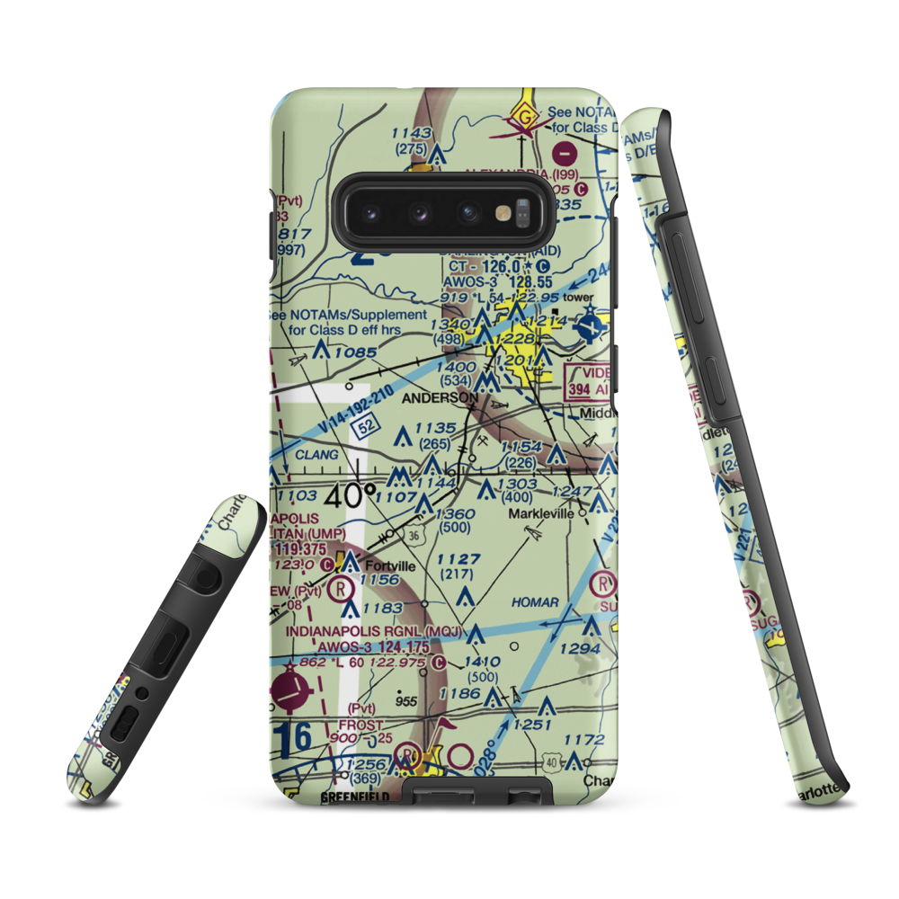 North Lakeland Airport (IN31) VFR Sectional Samsung Phone Case Samsung Galaxy S10 Plus model shown