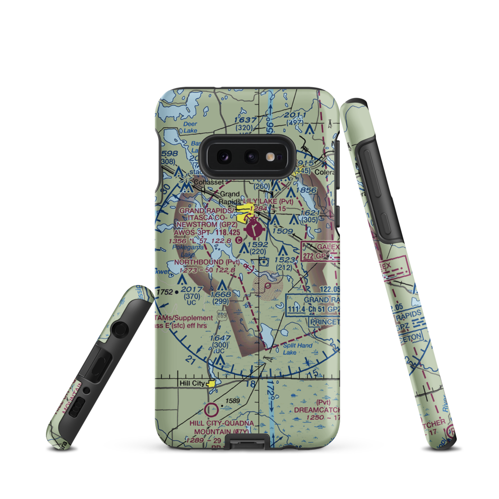 Northbound Seaplane Base (5MN6) VFR Sectional Samsung Phone Case Samsung Galaxy S10e model shown