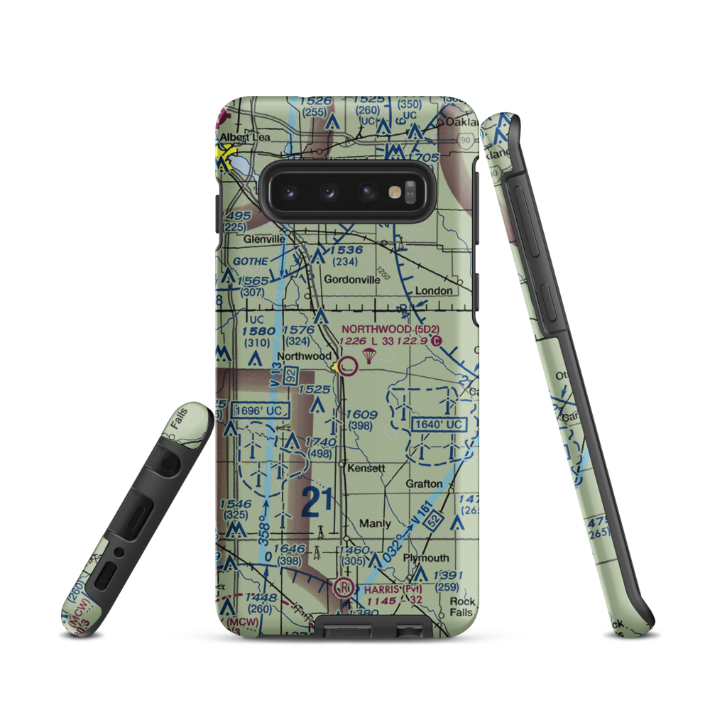 Northwood Municipal Airport (5D2) VFR Sectional Samsung Phone Case Samsung Galaxy S10 model shown