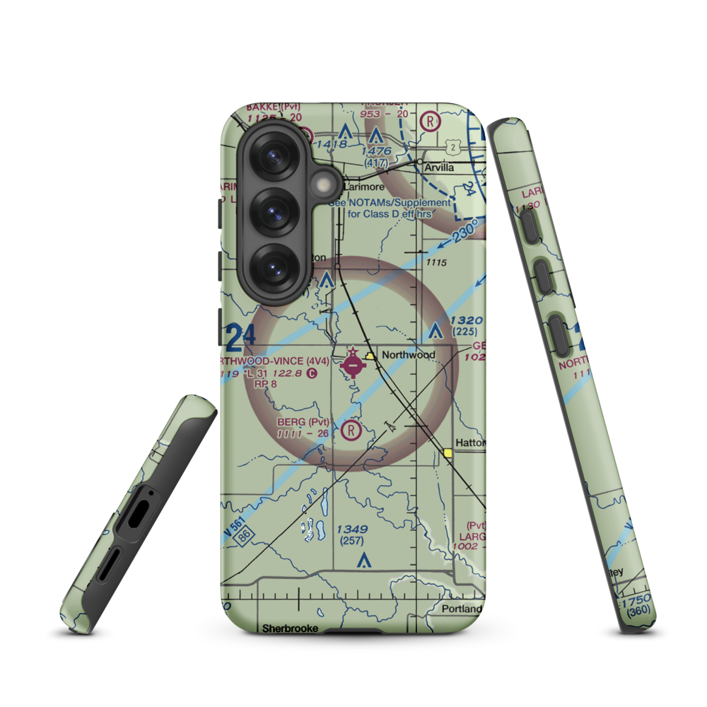 Northwood Municipal Vince Field (4V4) VFR Sectional Samsung Phone Case Samsung Galaxy S25 model shown