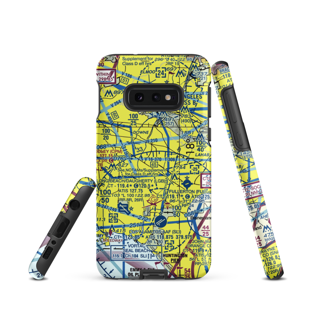 Norwalk Sheriff Station Heliport (84L) VFR Sectional Samsung Phone Case Samsung Galaxy S10e model shown