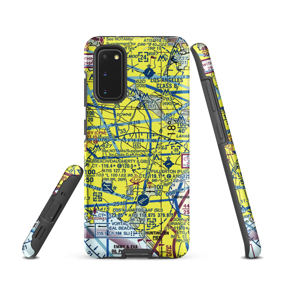 Norwalk Sheriff Station Heliport (84L) VFR Sectional Samsung Phone Case Samsung Galaxy S20 model shown