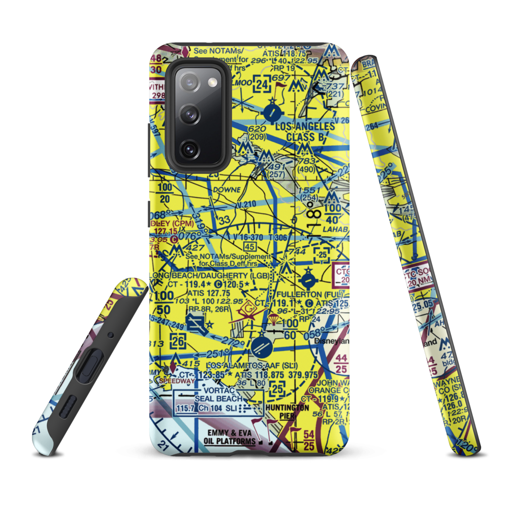 Norwalk Sheriff Station Heliport (84L) VFR Sectional Samsung Phone Case Samsung Galaxy S20 FE model shown