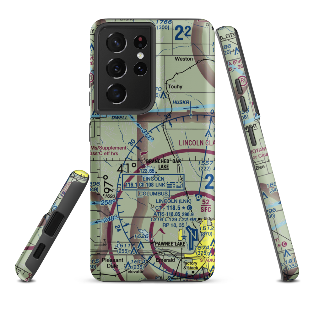 Novotny/Tonar Farms Airport (NE88) VFR Sectional Samsung Phone Case Samsung Galaxy S21 Ultra model shown