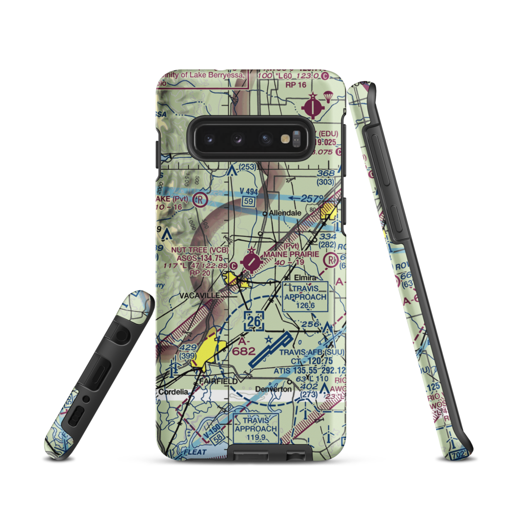 Nut Tree Airport (VCB) VFR Sectional Samsung Phone Case Samsung Galaxy S10 model shown