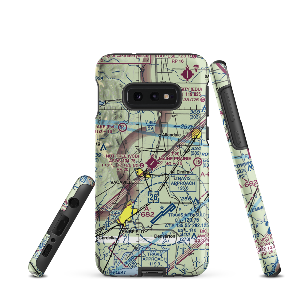 Nut Tree Airport (VCB) VFR Sectional Samsung Phone Case Samsung Galaxy S10e model shown