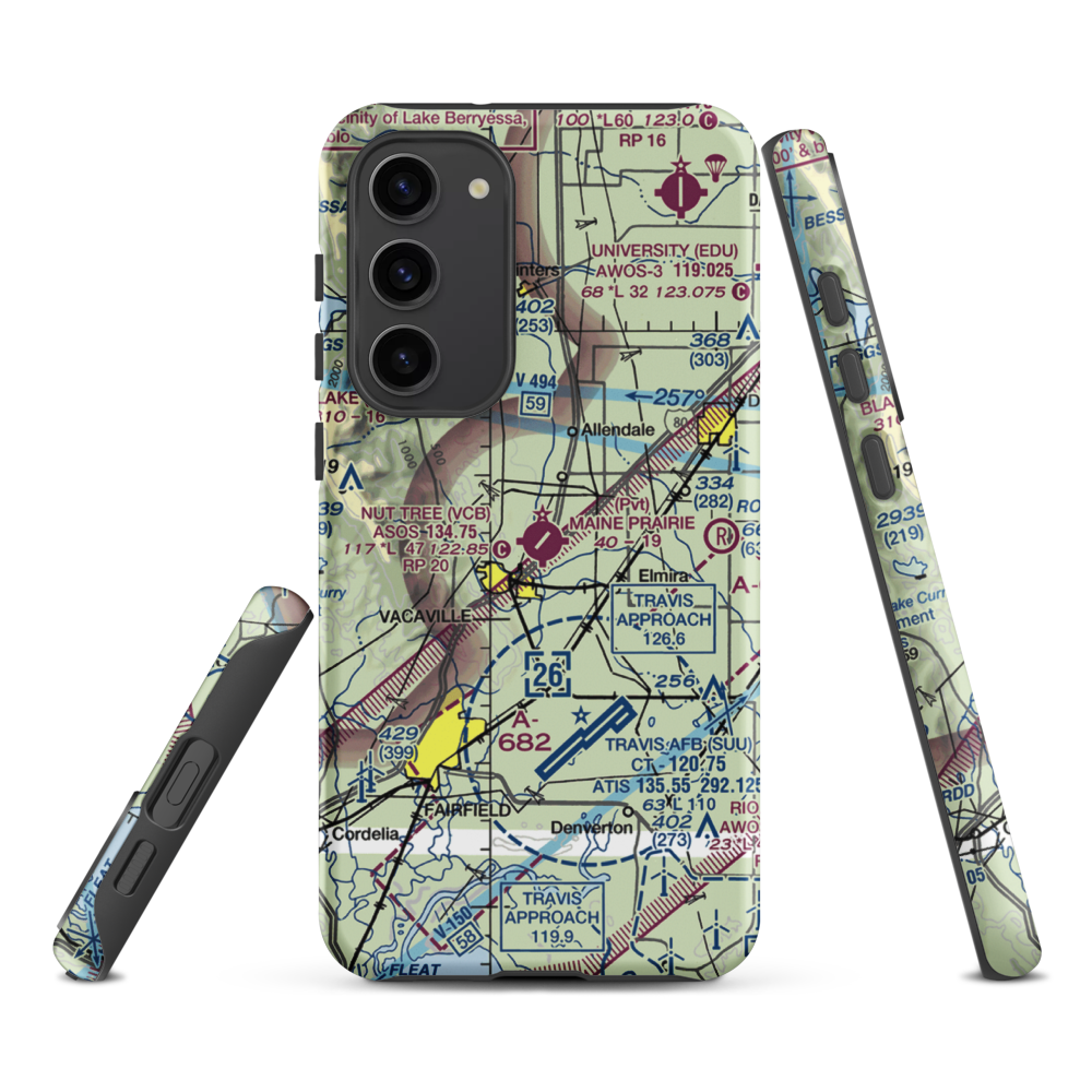 Nut Tree Airport (VCB) VFR Sectional Samsung Phone Case Samsung Galaxy S23 Plus model shown
