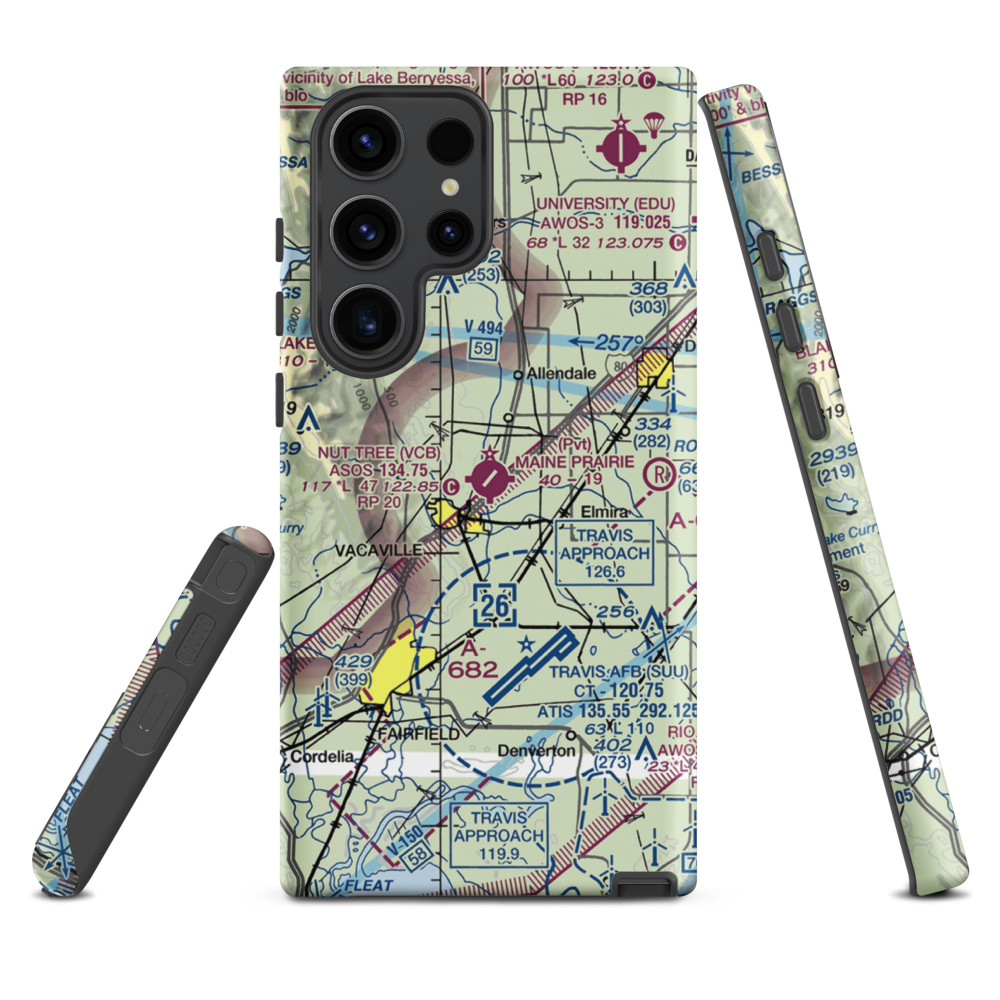 Nut Tree Airport (VCB) VFR Sectional Samsung Phone Case Samsung Galaxy S23 Ultra model shown