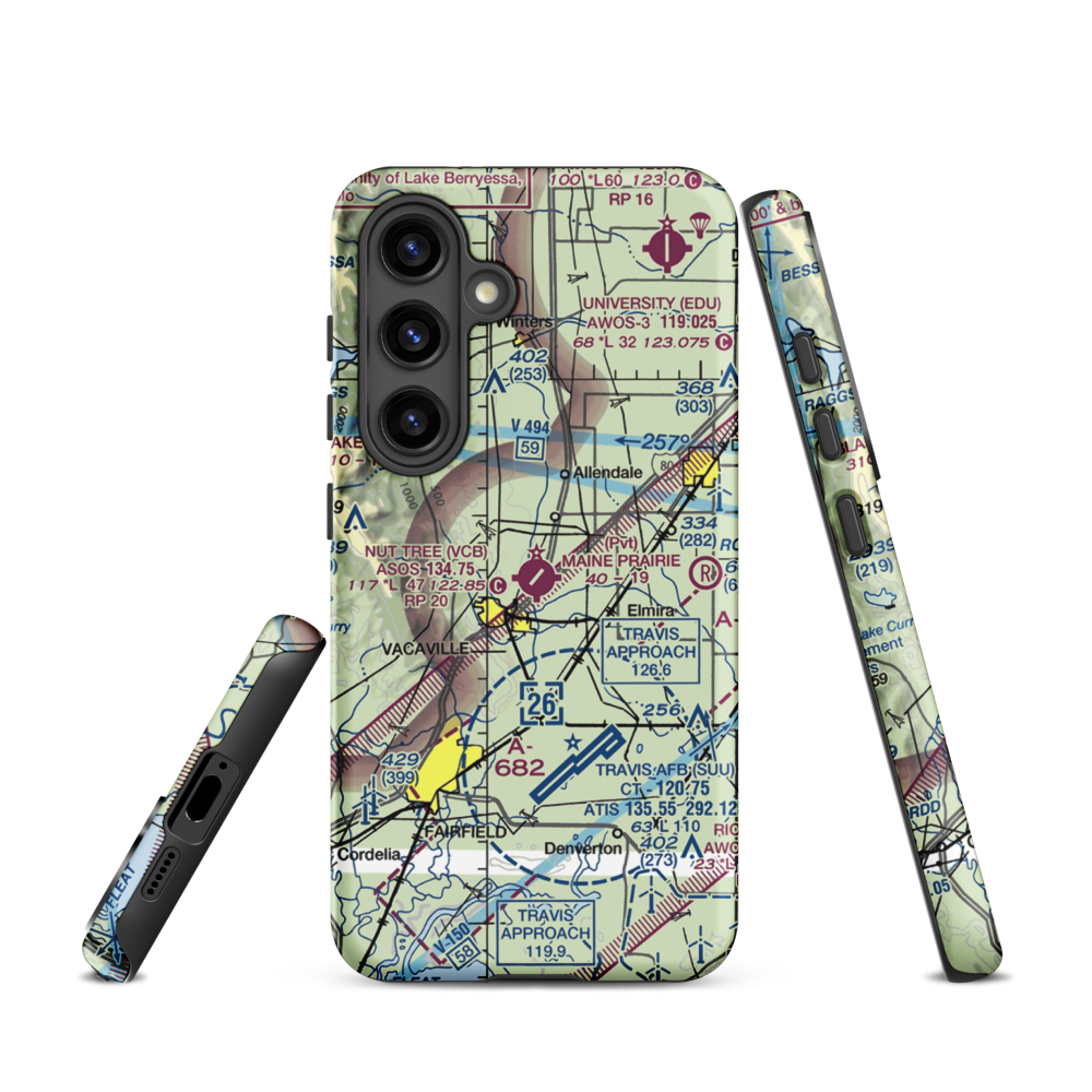 Nut Tree Airport (VCB) VFR Sectional Samsung Phone Case Samsung Galaxy S24 model shown