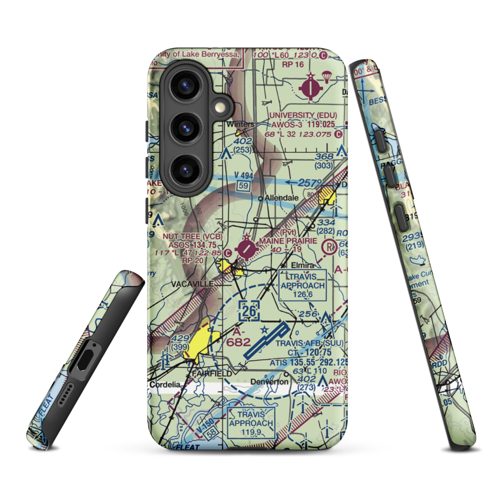 Nut Tree Airport (VCB) VFR Sectional Samsung Phone Case Samsung Galaxy S24 Plus model shown