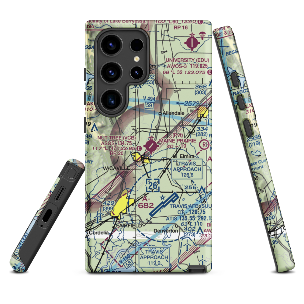 Nut Tree Airport (VCB) VFR Sectional Samsung Phone Case Samsung Galaxy S24 Ultra model shown