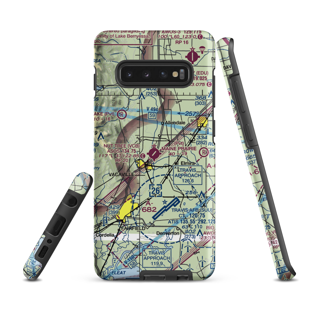 Nut Tree Airport (VCB) VFR Sectional Samsung Phone Case Samsung Galaxy S10 Plus model shown