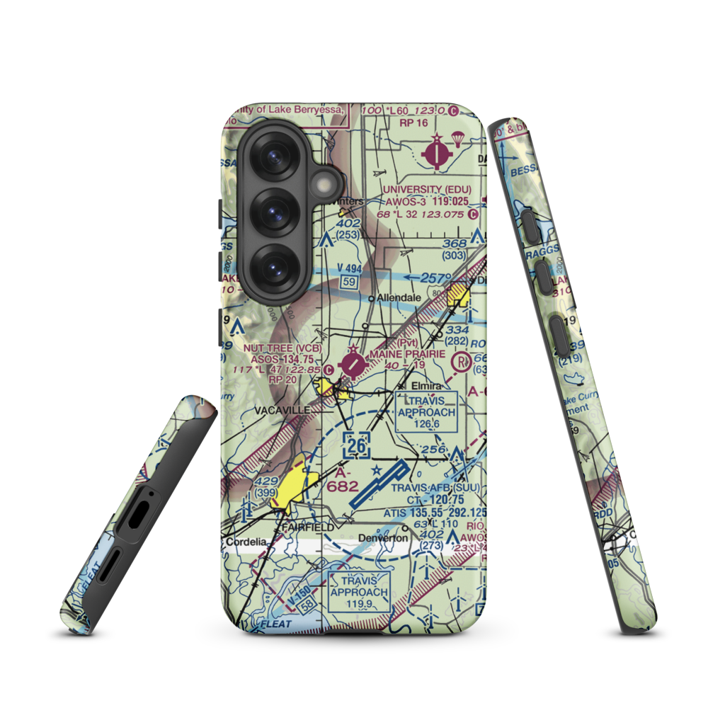 Nut Tree Airport (VCB) VFR Sectional Samsung Phone Case Samsung Galaxy S25 model shown