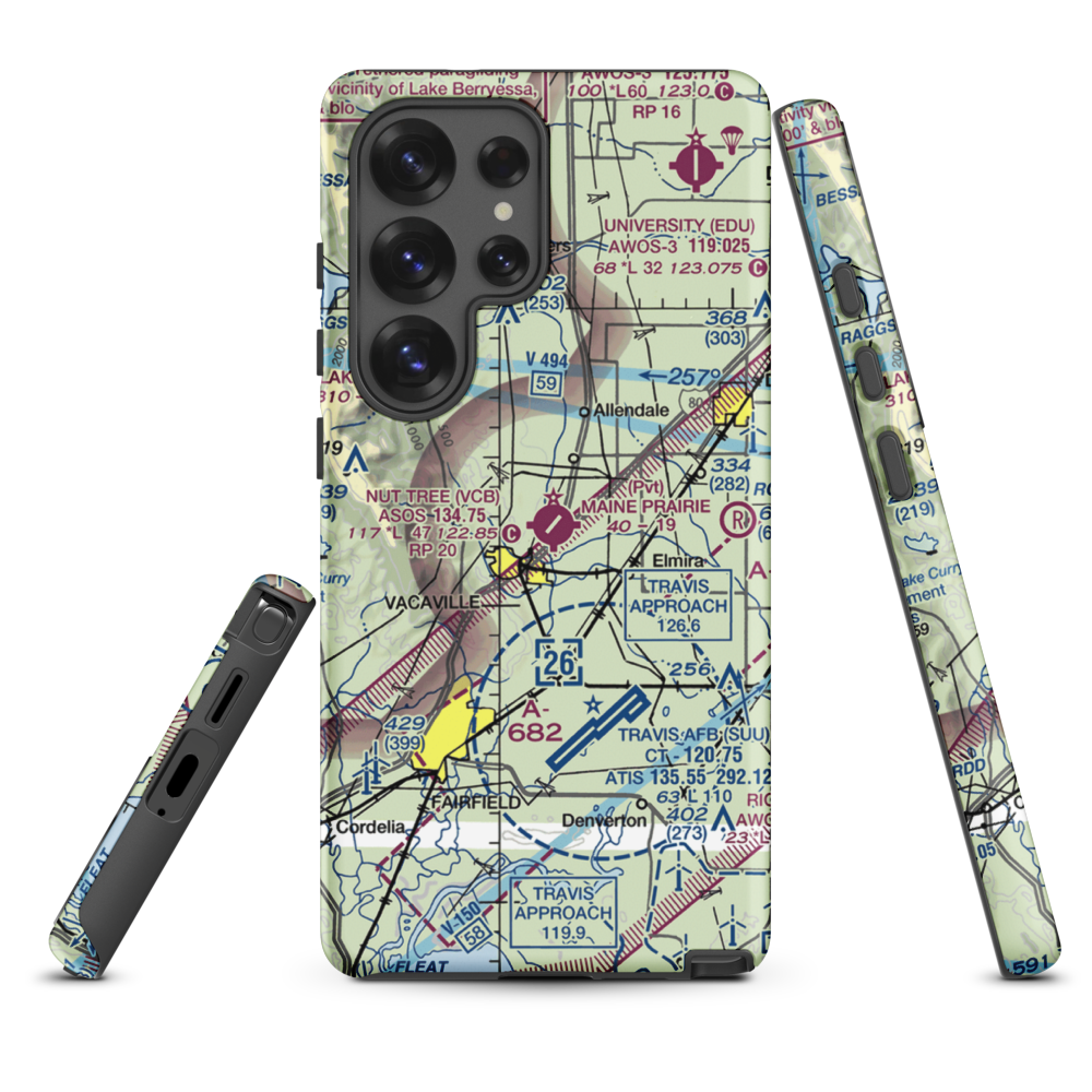 Nut Tree Airport (VCB) VFR Sectional Samsung Phone Case Samsung Galaxy S25 Ultra model shown