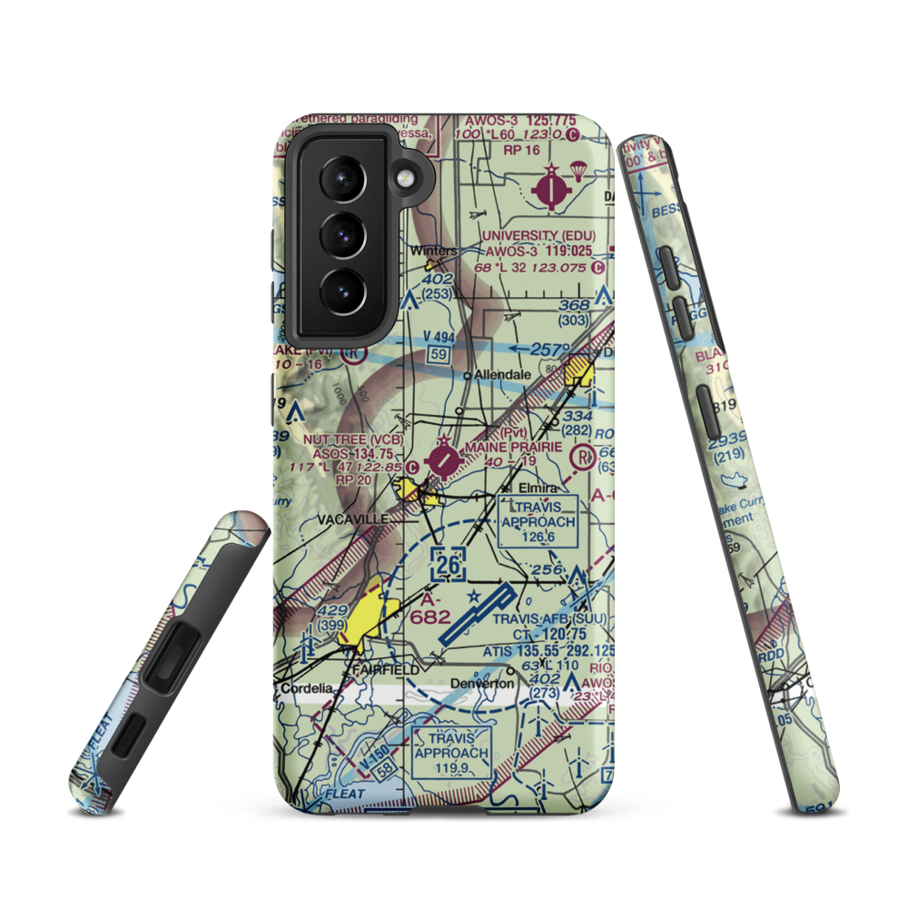 Nut Tree Airport (VCB) VFR Sectional Samsung Phone Case Samsung Galaxy S21 model shown