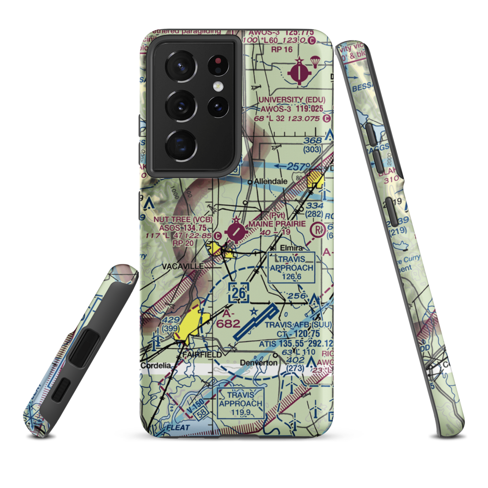 Nut Tree Airport (VCB) VFR Sectional Samsung Phone Case Samsung Galaxy S21 Plus model shown